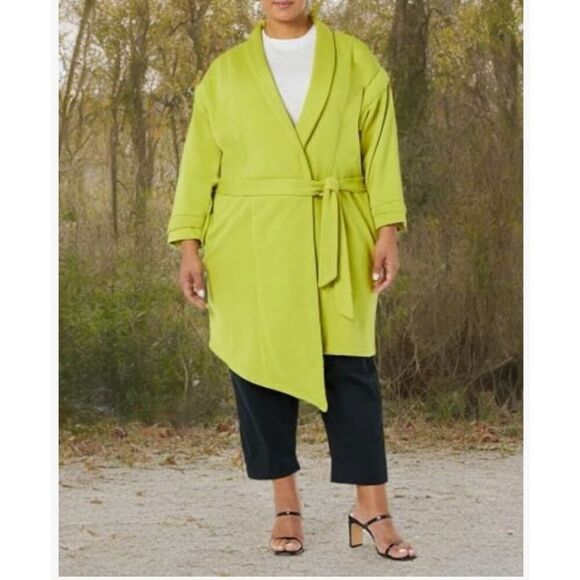 NEW TEREA Women's Alaina Wrap French Terry Jacket S NO BELT - Picture 7 of 9